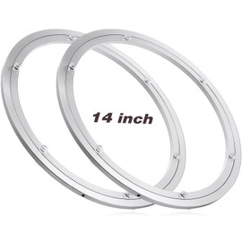 JaGely 2 Pack 14 Inch Lazy Susan Hardware Aluminum Alloy Turntable Bearing Heavy Duty Lazy Susan Base Lazy Susan Parts for Rotating Table Kitchen Storage Serving Tray Corner Shelves