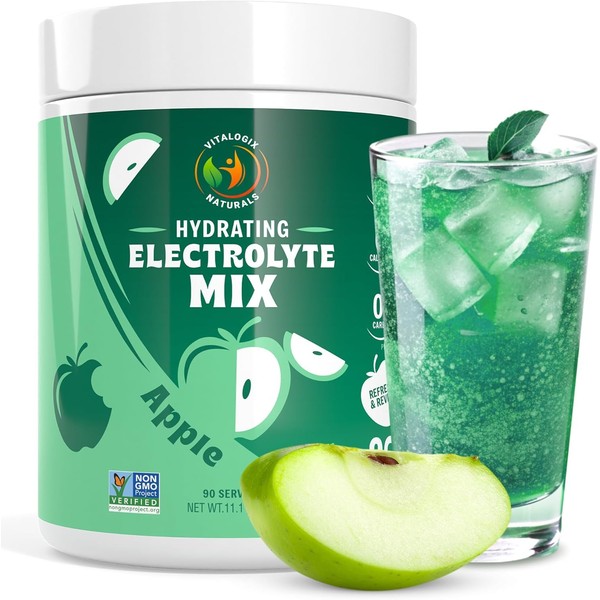Vitalogix Naturals Electrolytes Powder No Sugar - Apple Hydration Powder