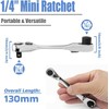 Ejoyous Mini Ratchet, 1/4 Inch Mini Ratchet Wrench Socket Ratchet