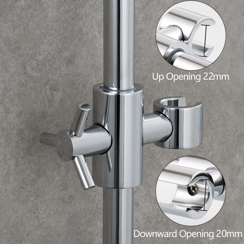 Tecmolog Brass Handheld Shower Bracket Adjustable Shower Head Holder for
