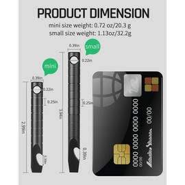 TISUR Keychain Pry Bar, Titanium Mini EDC Prybar Multitool with Bottle Opener, Pocket Small Keychain Tools for Every Day Carry(Black-Mini)