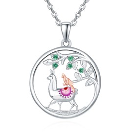 Dreamboat Sterling Silver Alpaca Necklace Llama Necklaces for Women Cute Animal Necklaces Cute Necklace Pendant Alpaca Jewelry Gifts