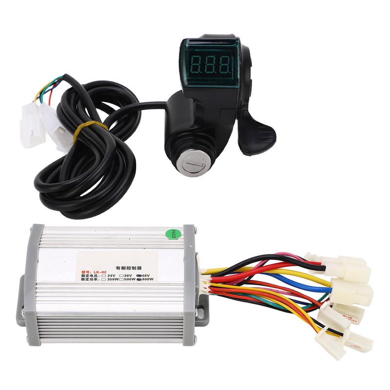48V 800W Bike Brush Controller Set with Keys Thumb Throttle