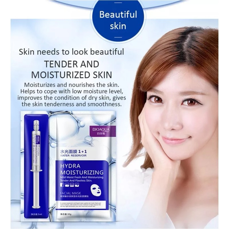 Bioaqua Dúo Suero Ácido Hialurónico + Mascarilla Facial