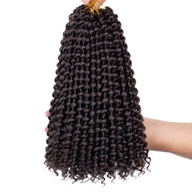 Leeven 12" Natural Water Wave Crochet Hair 7 Packs Short Passion Synthetic Passion Twist Hair Extensions 4#