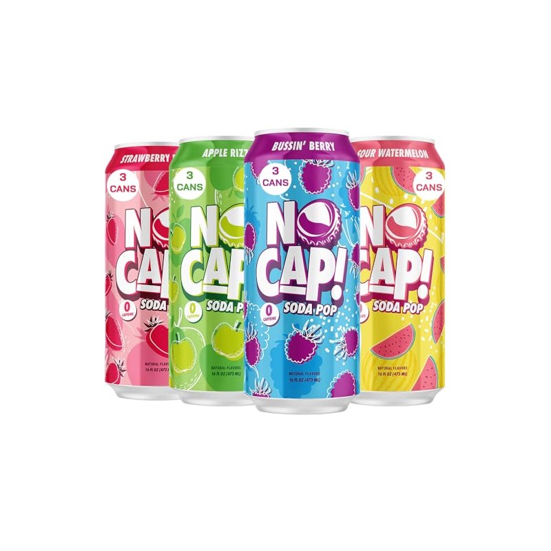 NO CAP! Next Gen Soda Pop with Electrolytes for Hydration,