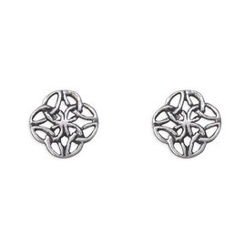 Irish Celtic Knot Sterling Silver Stud Earrings - Unusual Irish Jewellery