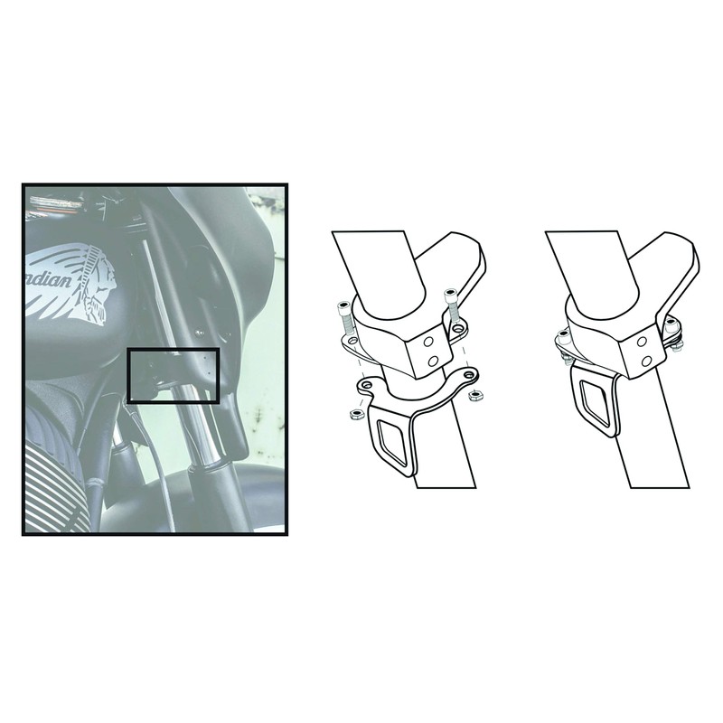 Extreme Max 5001.5804 Front-End Tie-Down Bracket for Indian Chieftain and