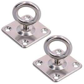 AB Tools 2 Pk Swivel Pad Eye Ring Tie Down Anchor Plate Marine Grade 316 Stainless Steel