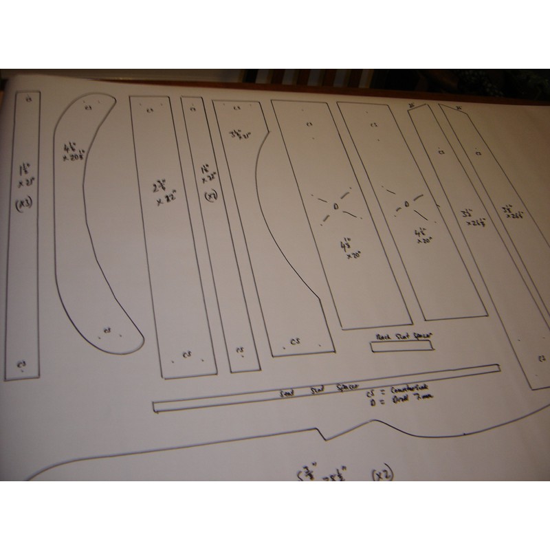 Furniture Alfresco Adirondack Chair & Footstool Plans/templates/blueprints