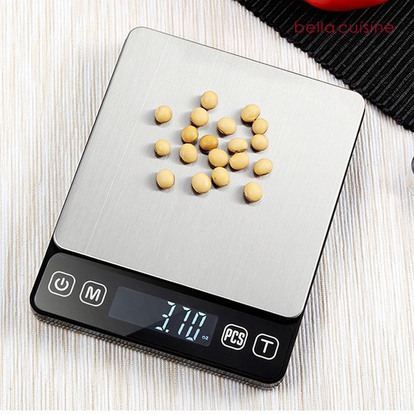 Bellacuzin Compact Stainless Steel Kitchen Scale 1kg/0.1g unit / 벨라쿠진