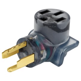 ElecStream Tech NEMA 14-30P to 14-50R EV Charger Adapter,30 AMP Dryer to 50 AMP EV/RV Conversion Adapter (14-30P/14-50R Clean Black)