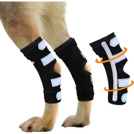 NeoAlly® - Rear Leg Hock Brace with Metal Spring Strips, Dog Leg Brace for Rear Leg, Hock & Ankle Support, Rear Dog Leg Brace for Large Dogs, Long Version, Small, 1 Pair