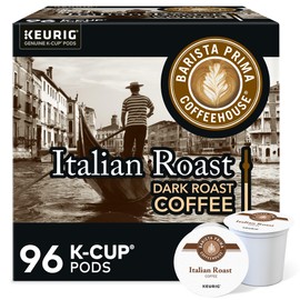 Barista Prima Coffeehouse Italian Roast Keurig Single Serve K-Cup Pods, Dark Roast, 24 Pods Per Pack, Case Of 4 Packs