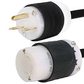 NEMA 6-15P to L14-20R Plug Adapter - 1 Foot, 15A/250V, 14 AWG - Iron Box # IBX-5179-01