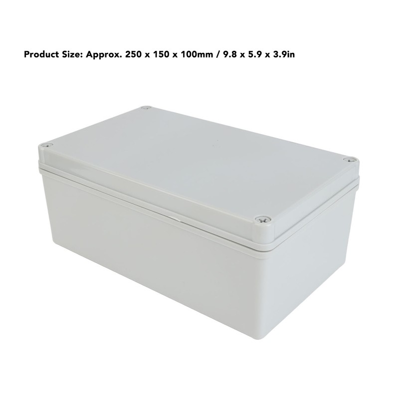 Power Junction Box with Mounting Plate ABS Plastic DIY Electrical