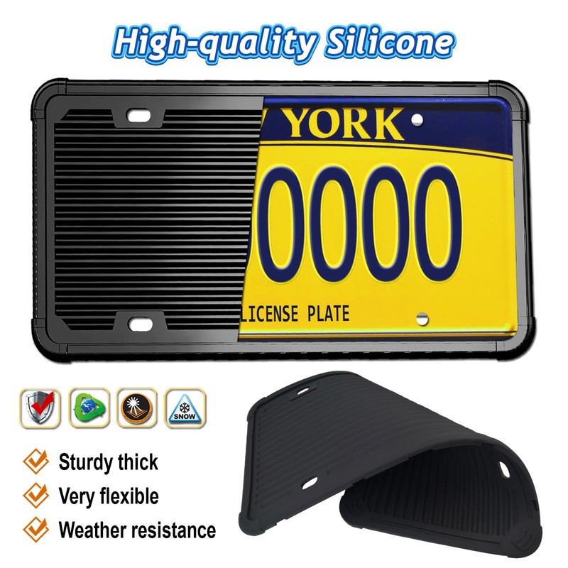 Trailer License Plate Bracket Holder with Silicone Car Tag Frame