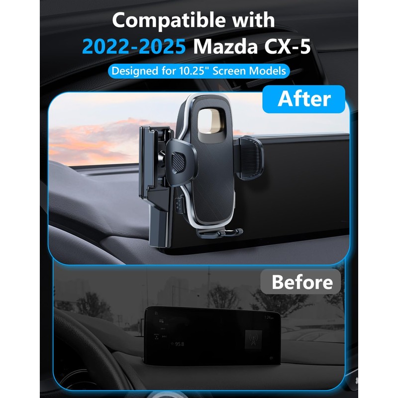 ELOHEI 10.25" Car Phone Holder for Mazda CX-5 2022 2023