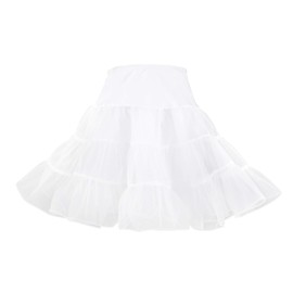 Hip Hop 50's Shop Womens Vintage Rockabilly Tutu Petticoat Slip (3X/4X White)