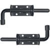 2 PCS Heavy Duty Spring Bolt Latches Black Spring Gate