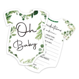 JOLINTAL 40Pcs Gender Reveal Decorations Baby Prediction Cards Baby Shower Games for Guests, Baby Shower Favors Baby Shower Card Predictions and Advice Card for Baby Shower