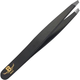 Burax Burax Tweezers for Facial Hair Women Professional Stainless Steel Precision Tweezers for Women & Men (1 Pack Black)