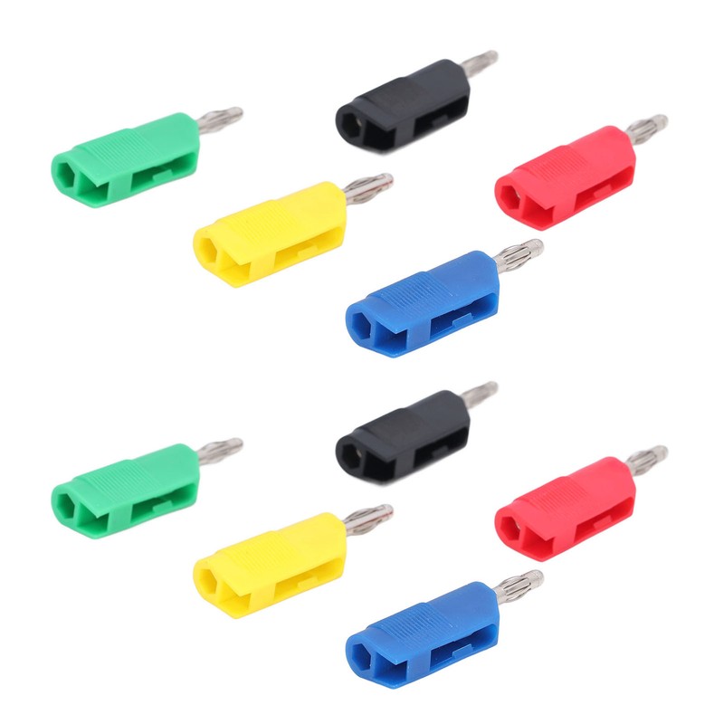 10PCS 4mm Banana Plugs Brass Nickel Plated Connectors Speaker Cable