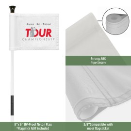 WATSY Golf Flag 8x6 Inch Standard Double-Sided Golf Putting Pin Flag For Backyard New - TOUR CHAMPIONSHIP