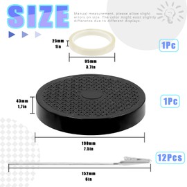 Glarks 14Pcs 360 Degree Rotation Model Painting Stand Base with 12Pcs Alligator Clip Sticks and 1Pack Transparent Insulated Tape for Airbrush Hobby Model Parts