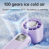 Portable Ice Cooling Handheld Fan – 4000mAh Rechargeable, Foldable Fan