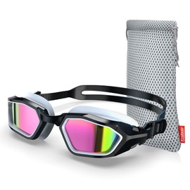 Findway Swimming Goggles, Anti Fog/UV,Polarized Goggles Swimming Adult for Men Women Youth with Replace Nose Piece,No Leaking,Clear Vision