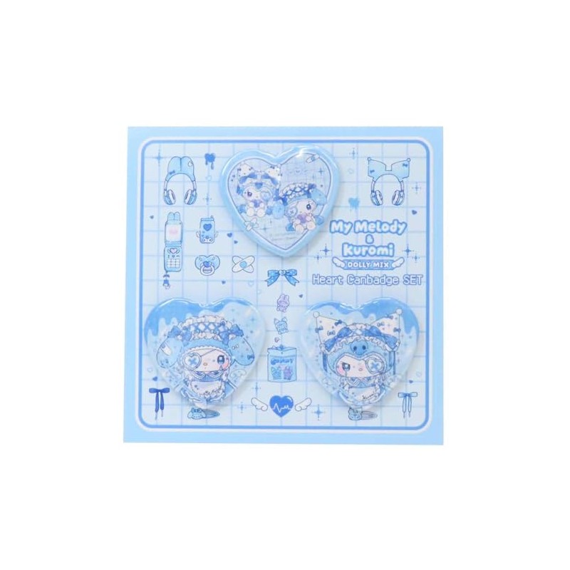 My Melody & Chrome x DOLLY MIX Heart Tin Badge