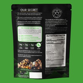 Andes Secret Matcha Powder Granola - Almonds, Walnuts & Hazelnuts - Keto High Protein Granola with No Sugar, Grain & Gluten Free - 11 oz (1 Pack)