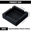 2 Pcs Cigar Outdoor Ashtray Square Ash Tray 6 Inch