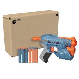 NERF Nerf Elite 2.0 Volt SD-1 Blaster mit 6 Darts und Steckschienen, Spielzeug für draußen und drinnen, Reichweite bis zu 27 Meter, erweiterbar mit Zubehör, für Kinder ab 8 Jahren