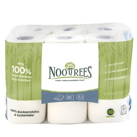 NooTrees Bamboo Toilet Tissue, Tree Free, 100% Biodegradable, Sustainable, Renewable and FSC Certified 3-ply Toilet Paper, 220 Sheets, 12 Rolls, Pack of 1