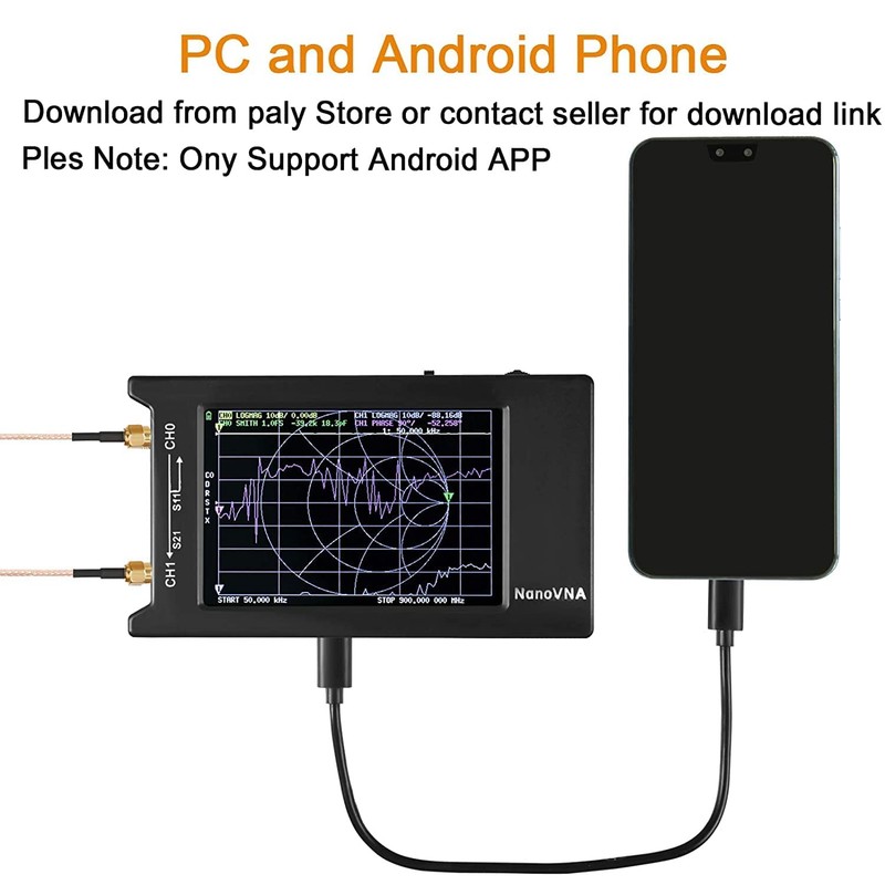 Dearsee NanoVNA-H4 50KHz-1.5GHz Antenna Network Analyzer 4.0 Inch LCD Vector
