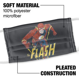 Popfunk The Flash Desaturated Flash 1-Ply Reusable Face Mask Covering, Unisex