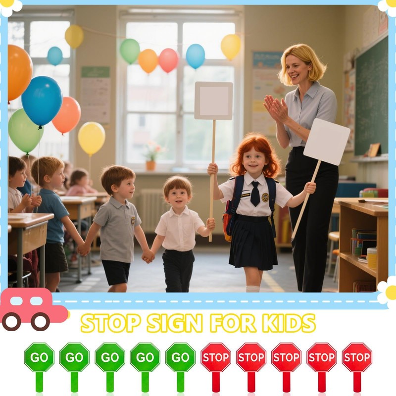 Handheld Stop Sign | Guard Stop Signs | Waterproof Double-Sided