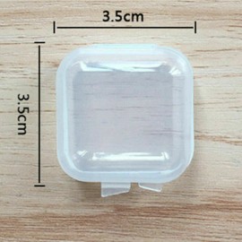 10 PCS Mini Clear Plastic Small Storage Boxes Jewelry Container Bead Clear Case