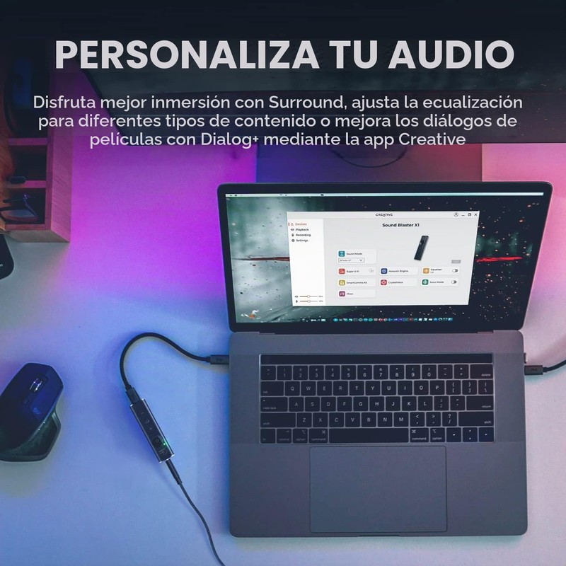 Sound Blaster X1 – Amplificador USB DAC 24‑bit/96kHz con Super