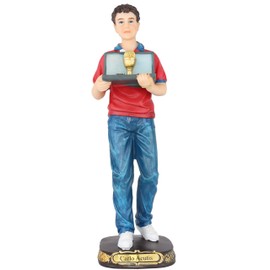 Cannan Beato Carlo Acutis 12" Patrono de Internet, Los Programadores Informáticos y La Juventud, Primer Santo Milenario Blessed Carlo Acutis First Millennial Saint Resin Religius Figure