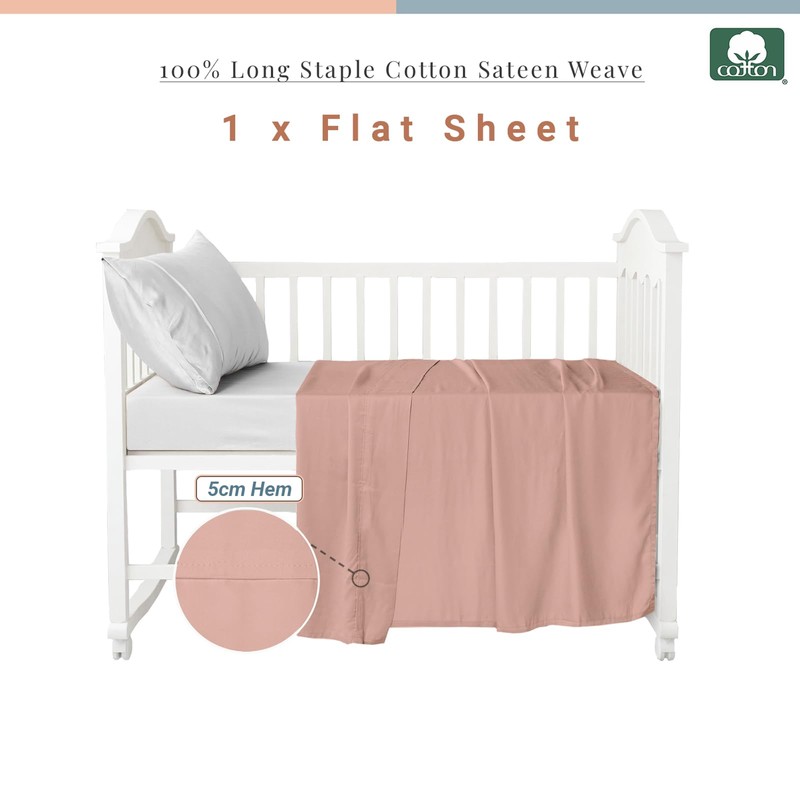 Pizuna Baby Flat Sheet for Crib 120 x 150 cm,