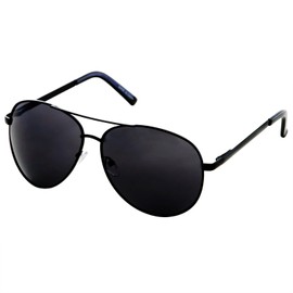 grinderPUNCH XL Extra Large All Black Aviator Sunglasses 62mm Dark Lenses
