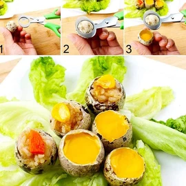 AIMALL Pigeon Quail Egg Scissors Cracker Opener, Stainless Steel Cigar Cutter Style, Rust-Resistant, Easy Grip Tool for Kitchen & Culinary Use, 14x6 cm