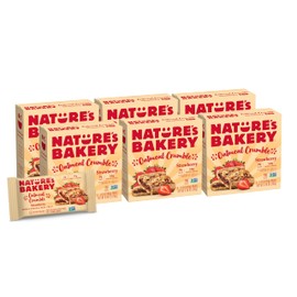 Nature's Bakery Oatmeal Crumble Bars, Strawberry, 6-6 Count Boxes (36 Bars), Vegan Snacks, Non-GMO