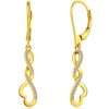 Miaofu Women's Hanging Earrings Long Hanging Infinity Earrings Silver 925