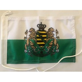 Saxony Kingdom Flag 40 x 60 cm Premium Quality Boat Flag Motorcycle Flag Professional Quality