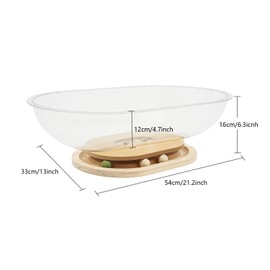 Giciashop Space Capsule Cat Bed, Clear Acrylic Cat Nest with Track Balls Toy, Indoor Cats Bed for Home, Pet Store (Clear, 27.56 lbs Load Capacity)