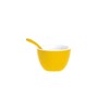 zakdesigns" Duo Bowl, Melamine Yellow/White, 10 x 10 x 7.5